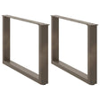 Vidaxl salontafelpoten 2 st u-vormig 60x(42-43) cm staal naturel