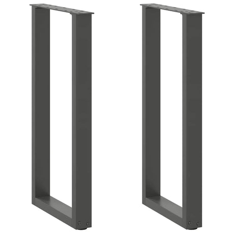 Vidaxl console tafelpoten 2 st u-vormig 28x(72-73) cm staal antraciet