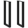 Vidaxl console tafelpoten 2 st u-vormig 38x(72-73) cm staal zwart