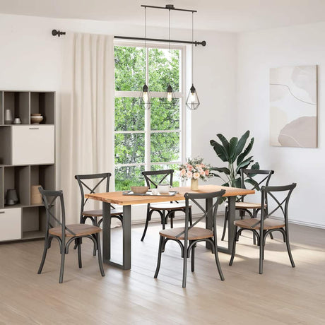 Vidaxl eettafelpoten 2 st u-vormig 50x(72-73) cm staal antraciet
