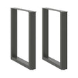 Vidaxl eettafelpoten 2 st u-vormig 60x(72-73) cm staal antraciet