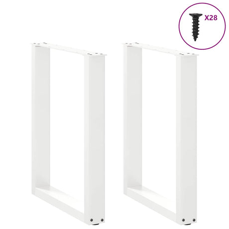 Vidaxl eettafelpoten 2 st u-vormig 70x(72-73) cm staal wit