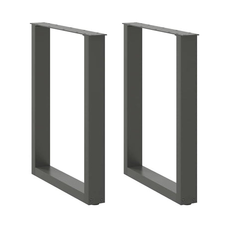 Vidaxl eettafelpoten 2 st u-vormig 70x(72-73) cm staal antraciet