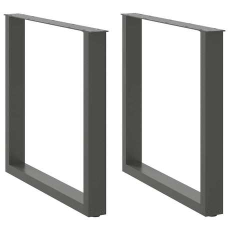 Vidaxl eettafelpoten 2 st u-vormig 80x(72-73) cm staal antraciet