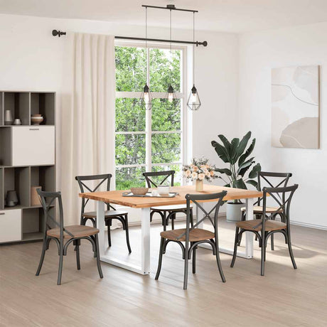 Vidaxl eettafelpoten 2 st u-vormig 100x(72-73) cm staal wit
