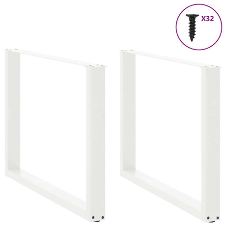 Vidaxl eettafelpoten 2 st u-vormig 100x(72-73) cm staal wit
