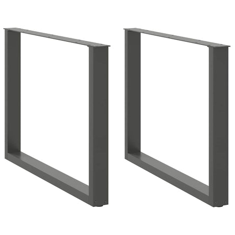 Vidaxl eettafelpoten 2 st u-vormig 100x(72-73) cm staal antraciet