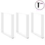 Vidaxl eettafelpoten 3 st u-vormig 90x(72-73) cm staal wit