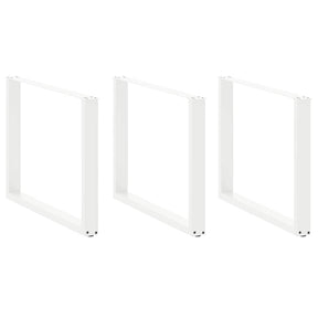 Vidaxl eettafelpoten 3 st u-vormig 100x(72-73) cm staal wit