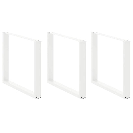Vidaxl eettafelpoten 3 st u-vormig 100x(72-73) cm staal wit