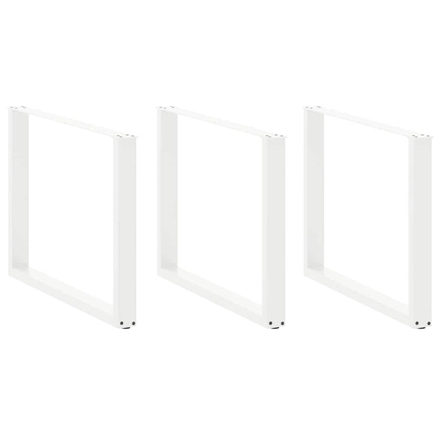 Vidaxl eettafelpoten 3 st u-vormig 100x(72-73) cm staal wit
