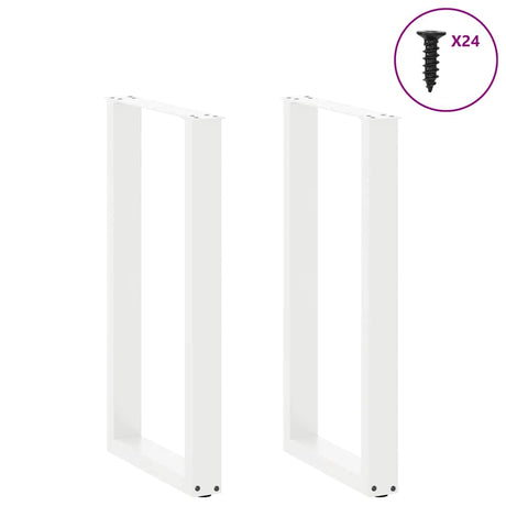 Vidaxl bartafelpoten 2 st u-vormig 50x(90-91)cm staal wit