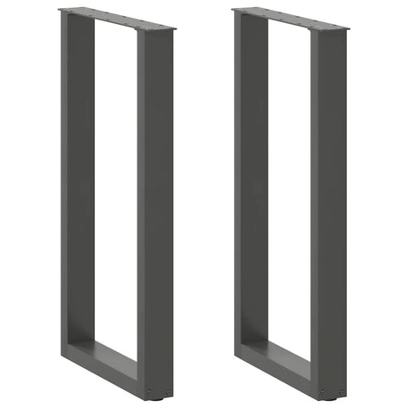 Vidaxl bartafelpoten 2 st u-vormig 50x(90-91) cm staal antraciet