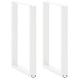 Vidaxl bartafelpoten 2 st u-vormig 60x(90-91)cm staal wit