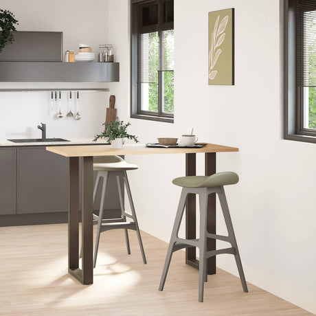 Vidaxl bartafelpoten 2 st u-vormig 40x(100-101) cm staal naturel