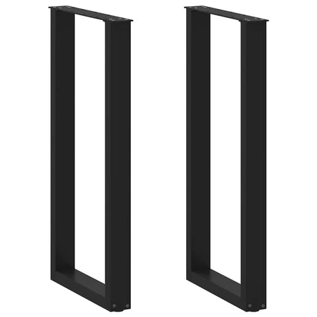 Vidaxl bartafelpoten 2 st u-vormig 50x(100-101) cm staal zwart