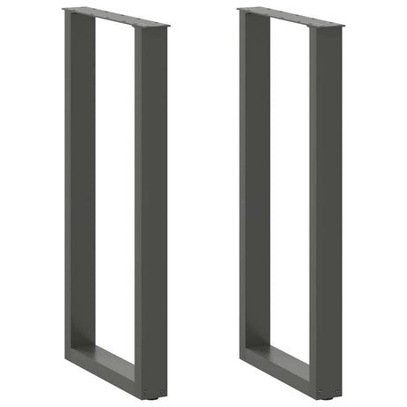 Vidaxl bartafelpoten 2 st u-vormig 50x(100-101) cm staal antraciet