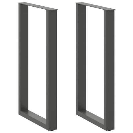 Vidaxl bartafelpoten 2 st u-vormig 60x(100-101) cm staal antraciet