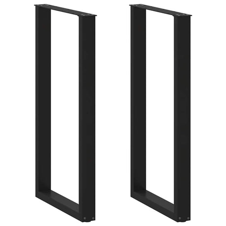 Vidaxl bartafelpoten 2 st u-vormig 60x(110-111) cm staal zwart
