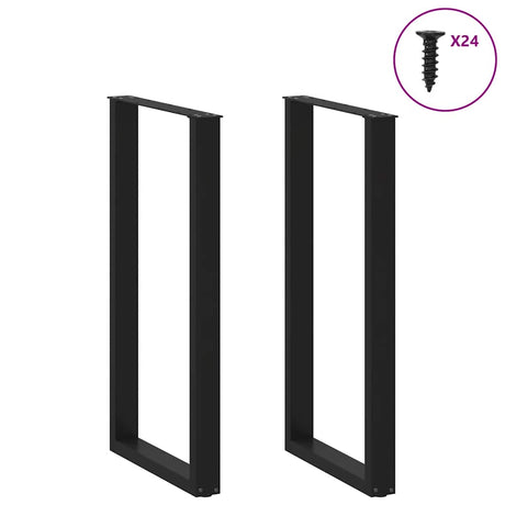 Vidaxl bartafelpoten 2 st u-vormig 60x(110-111) cm staal zwart