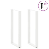 Vidaxl bartafelpoten 2 st u-vormig 60x(110-111) cm staal wit