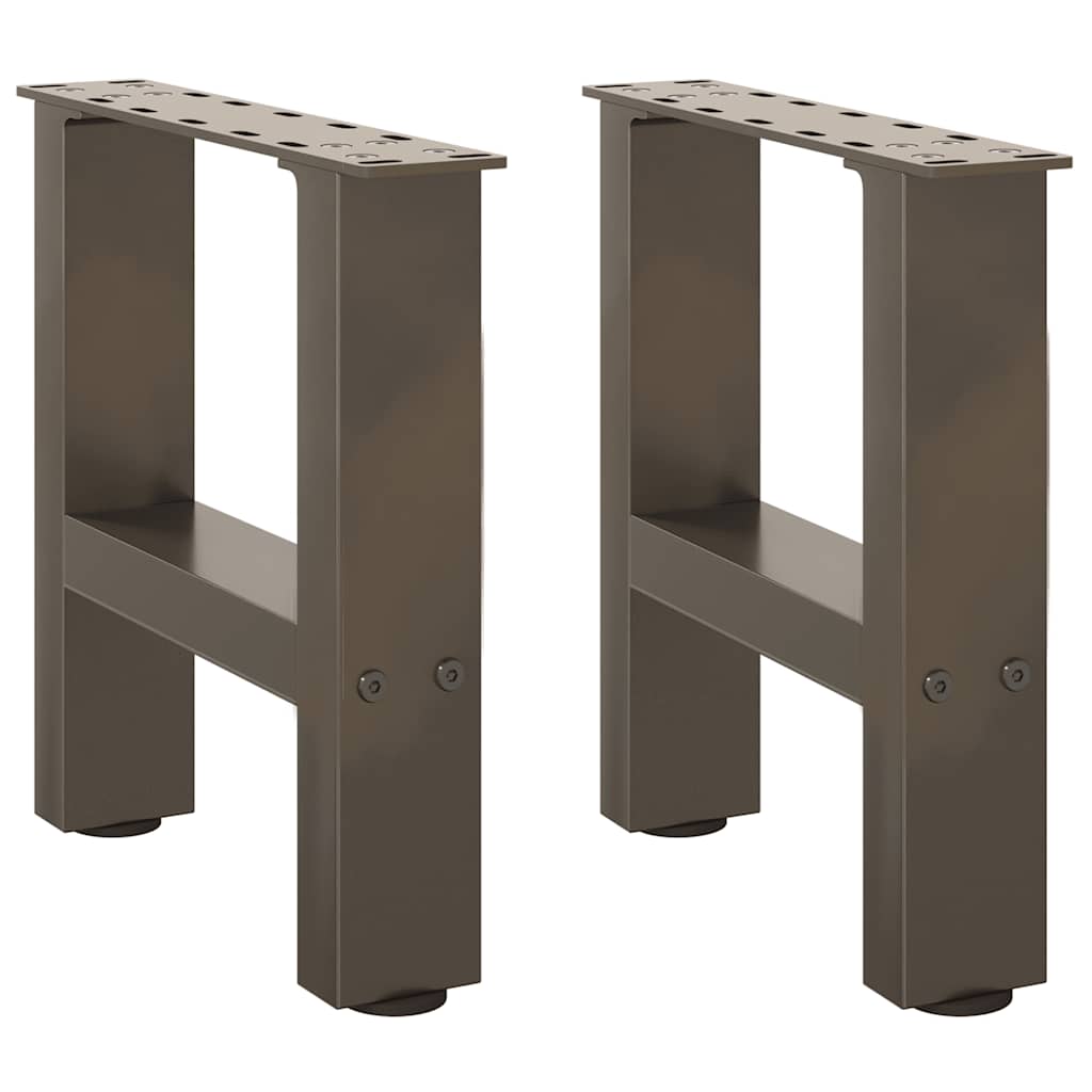 Vidaxl salontafelpoten naturel staal 2 st 40x(30-31) cm staal