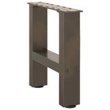 Vidaxl salontafelpoten naturel staal 2 st 40x(30-31) cm staal