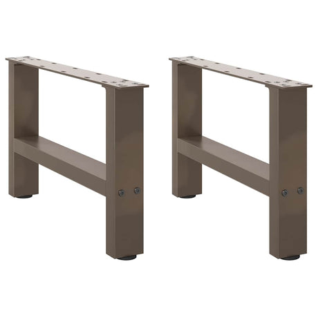 Vidaxl salontafelpoten naturel staal 2 st 50x(30-31) cm staal