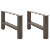 Vidaxl salontafelpoten naturel staal 2 st 70x (30-31) cm staal