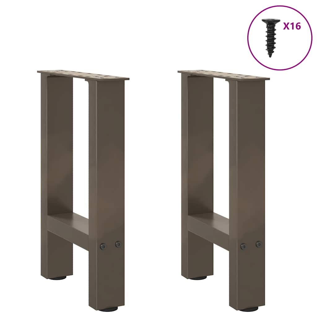 Vidaxl salontafelpoten 2 st 28x(42-43) cm staal naturel