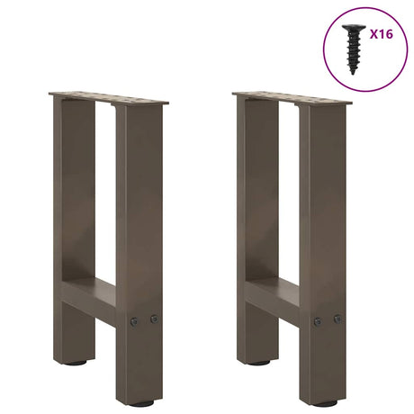 Vidaxl salontafelpoten 2 st 28x(42-43) cm staal naturel
