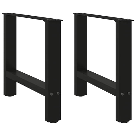 Vidaxl salontafelpoten 2 st 50x(42-43) cm staal zwart