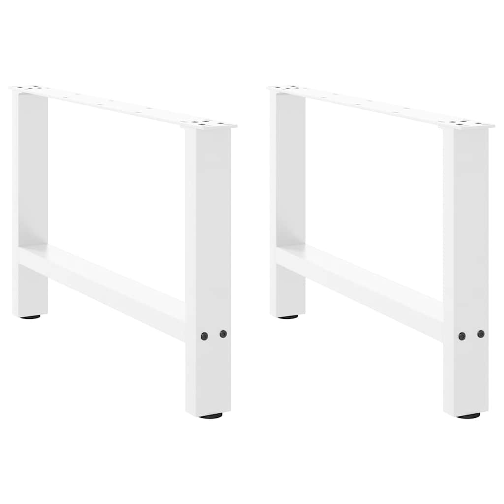 Vidaxl salontafelpoten 2 st 70x(42-43) cm staal wit