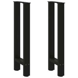 Vidaxl console tafelpoten 2 st 28x(72-73) cm staal zwart