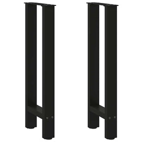 Vidaxl console tafelpoten 2 st 28x(72-73) cm staal zwart
