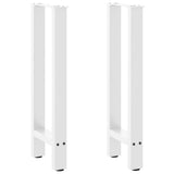 Vidaxl console tafelpoten 2 st 28x(72-73) cm staal wit