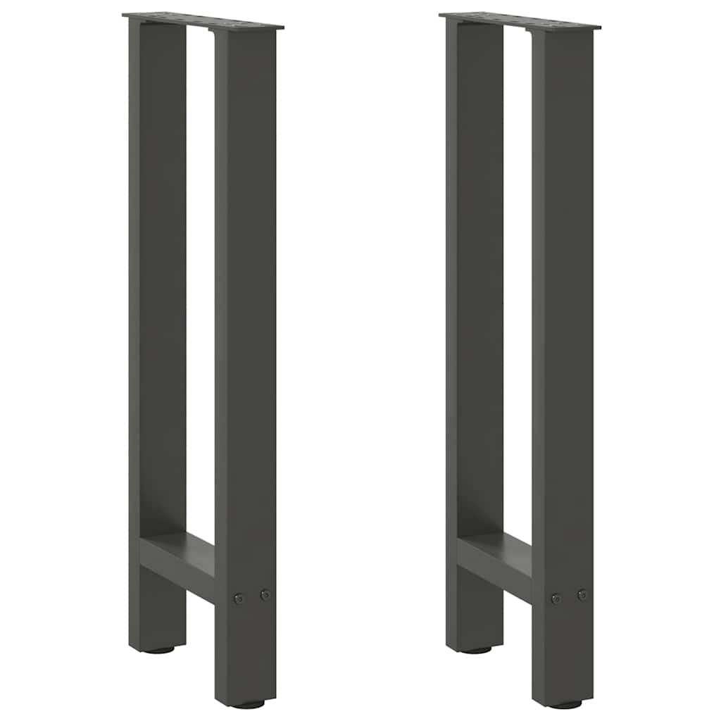 Vidaxl console tafelpoten 2 st 28x(72-73) cm staal antraciet