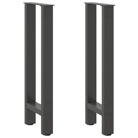 Vidaxl console tafelpoten 2 st 28x(72-73) cm staal antraciet