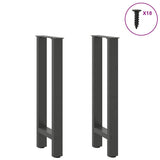 Vidaxl console tafelpoten 2 st 28x(72-73) cm staal antraciet