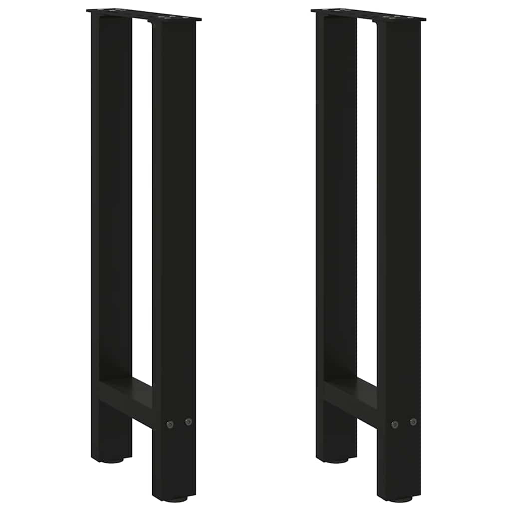 Vidaxl console tafelpoten 2 st 38x(72-73) cm staal zwart