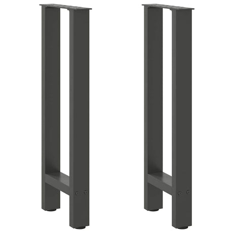 Vidaxl console tafelpoten 2 st 38x(72-73) cm staal antraciet