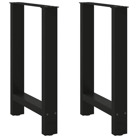 Vidaxl eettafelpoten 2 st 60x(72-73) cm staal zwart