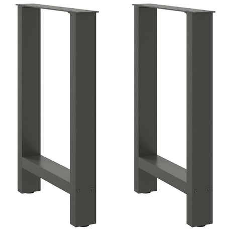 Vidaxl eettafelpoten 2 st 60x(72-73) cm staal antraciet