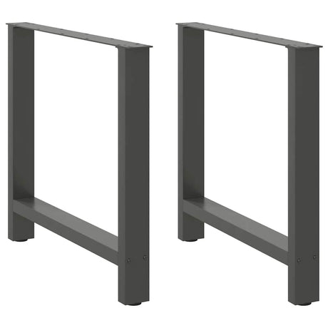 Vidaxl eettafelpoten 2 st 70x(72-73) cm staal antraciet