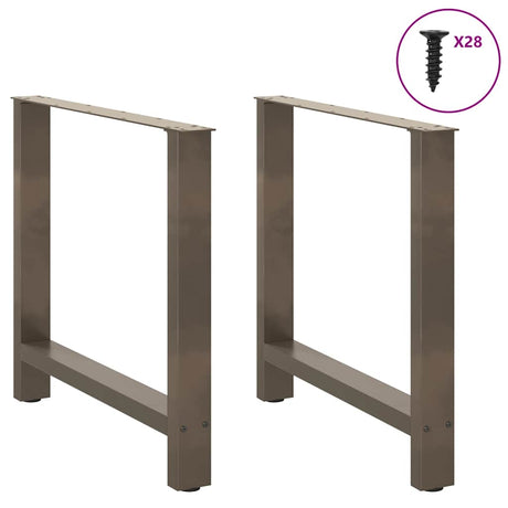 Vidaxl eettafelpoten 2 st 70x(72-73) cm staal naturel
