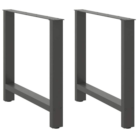 Vidaxl eettafelpoten 2 st 80x(72-73) cm staal antraciet