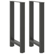 Vidaxl bartafelpoten 2 st 40x(90-91) cm staal antraciet