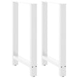 Vidaxl bartafelpoten 2 st 60x(90-91) cm staal wit
