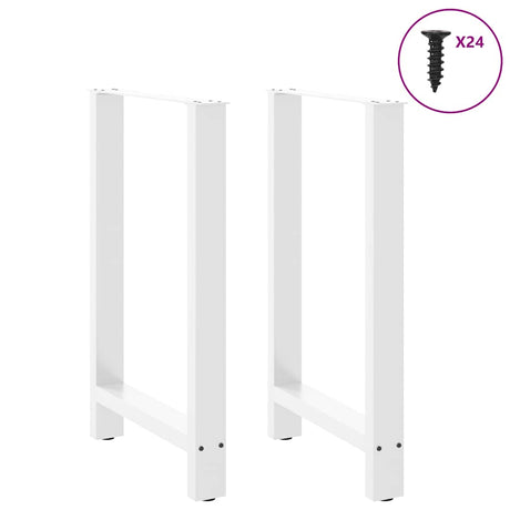 Vidaxl bartafelpoten 2 st 60x(90-91) cm staal wit