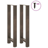 Vidaxl bartafelpoten 2 st 40x(100-101) cm staal naturel